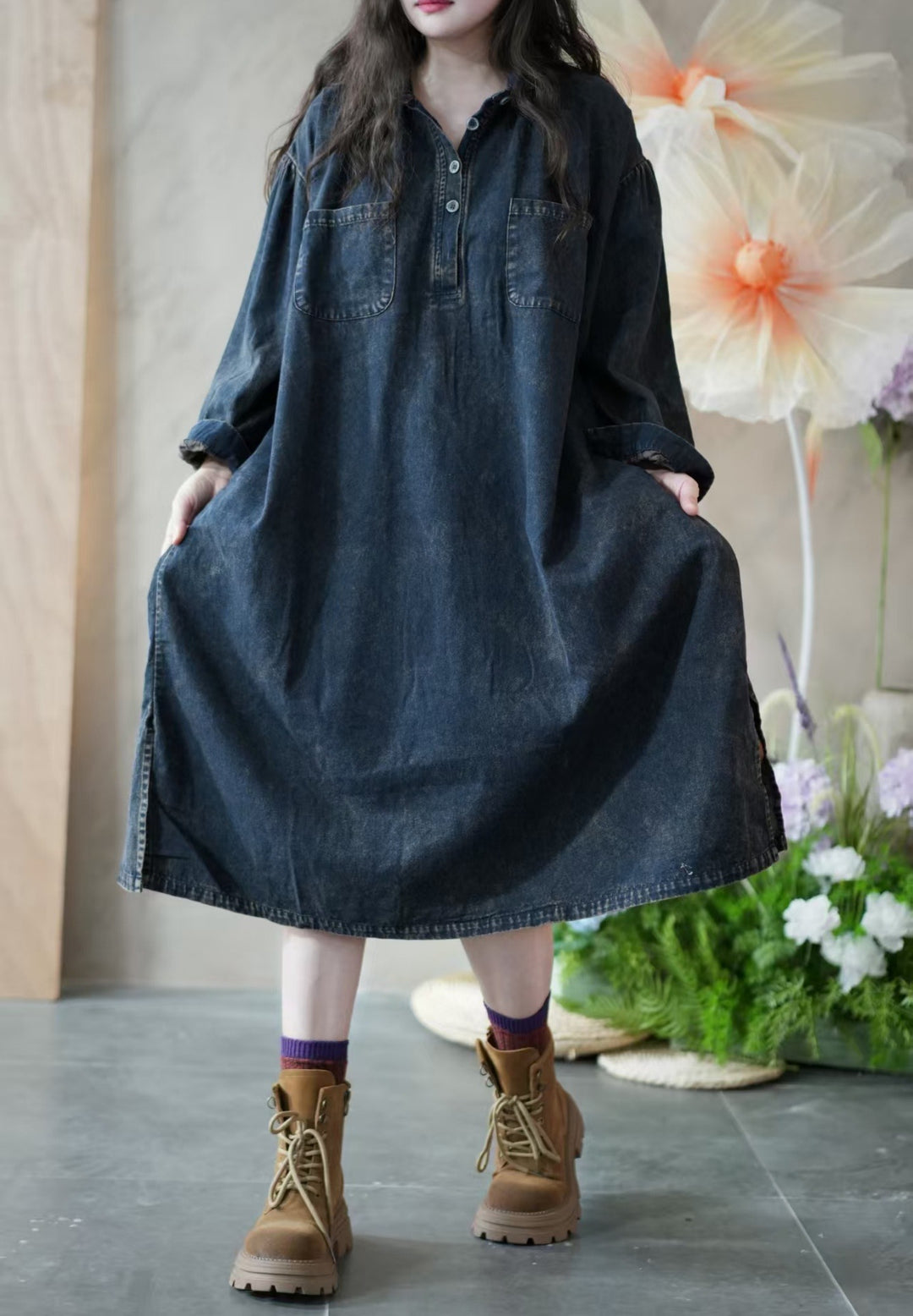 plus size denim dress for fall