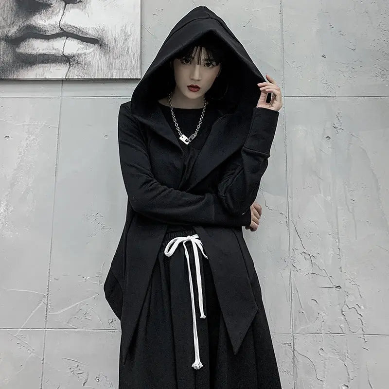 Black Long Hooded Jackets