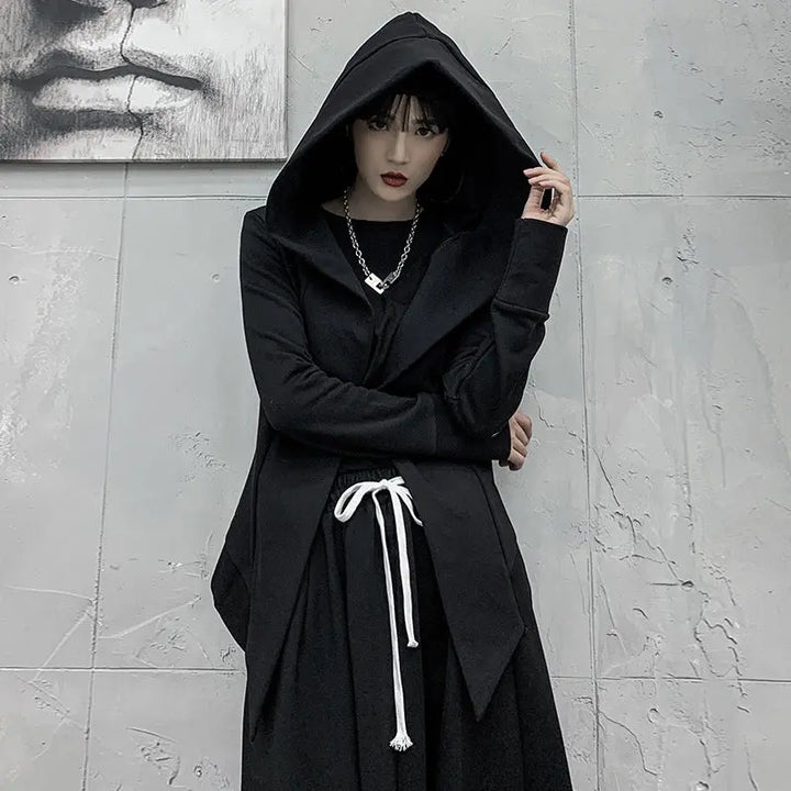 Black Long Hooded Jackets