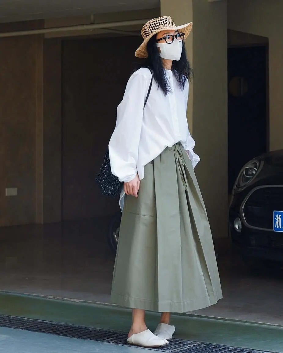 Pleated Cotton Skirts