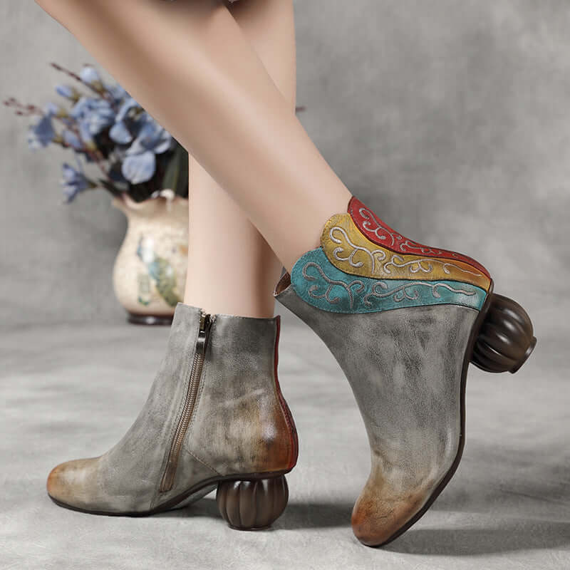 Women's Round Toe Ankle Boots