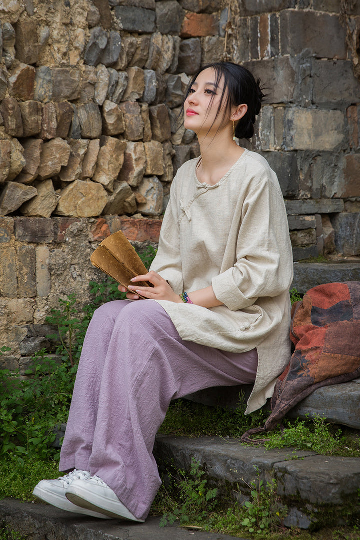 Best Linen Casual Blouses For Relaxed Weekends - Solid