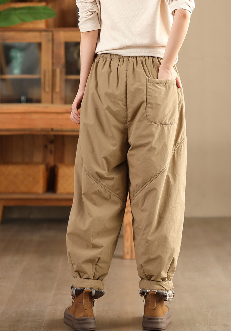 Winter casual double-padded warm harem pants for women