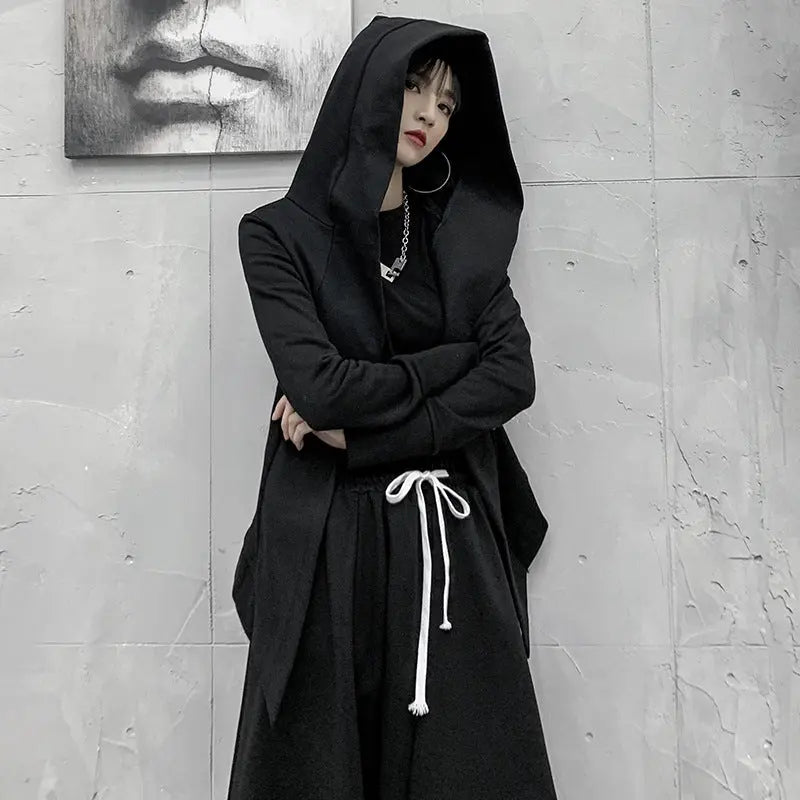 Black Long Hooded Jackets