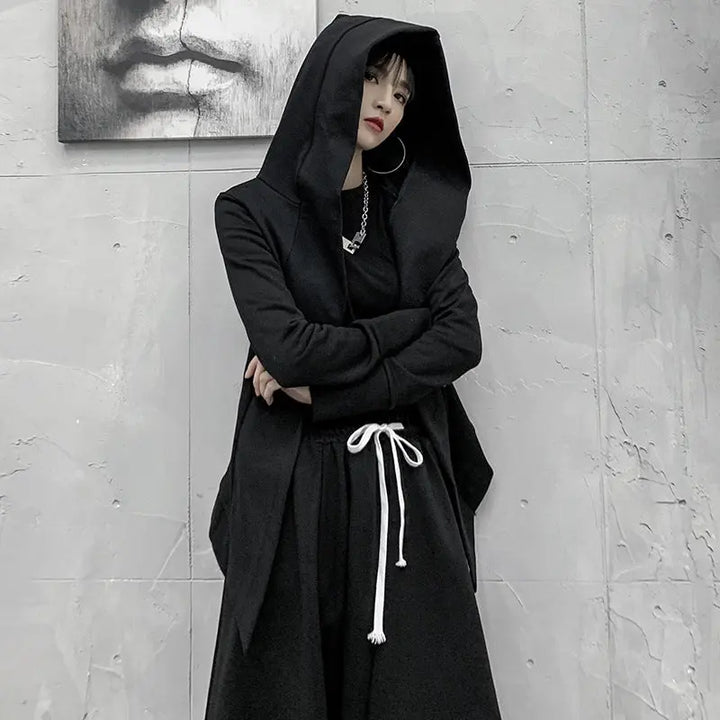 Black Long Hooded Jackets