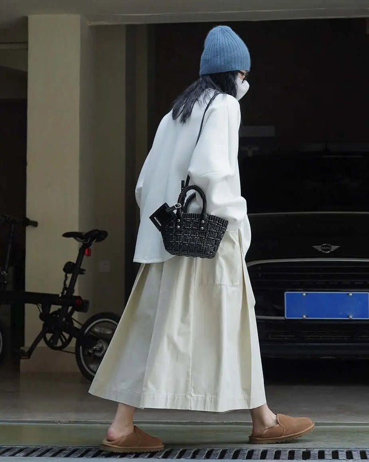 Pleated Cotton Skirts