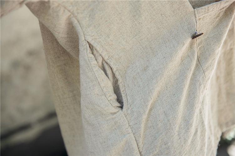Hooded sand-washed linen Blouses Linen tops for women Thebesttailor