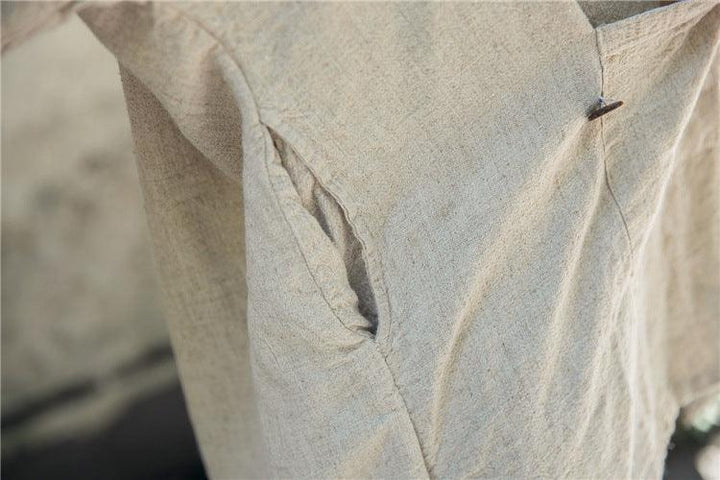 Hooded sand-washed linen Blouses Linen tops for women Thebesttailor