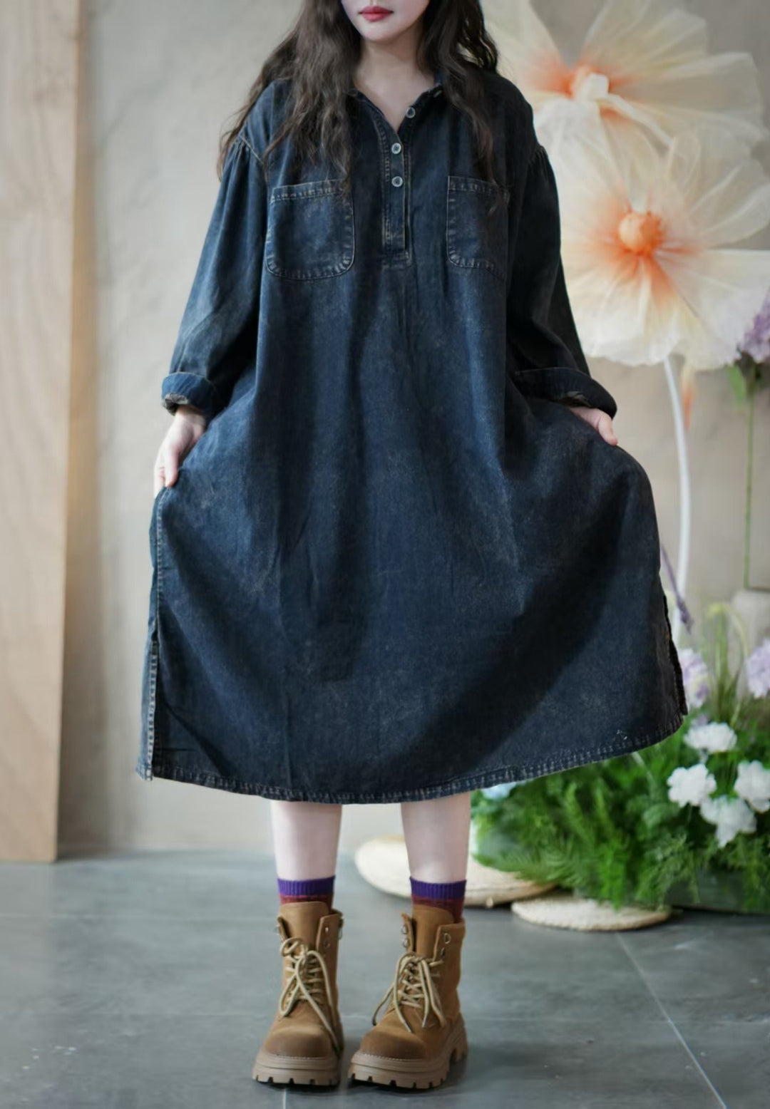 plus size denim dress for fall