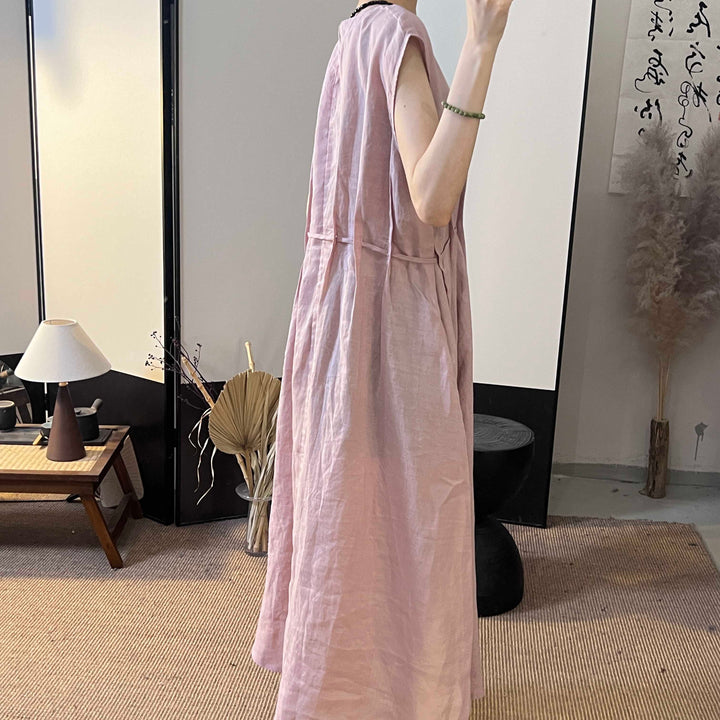Casual Sleeveless Linen Long Dresses