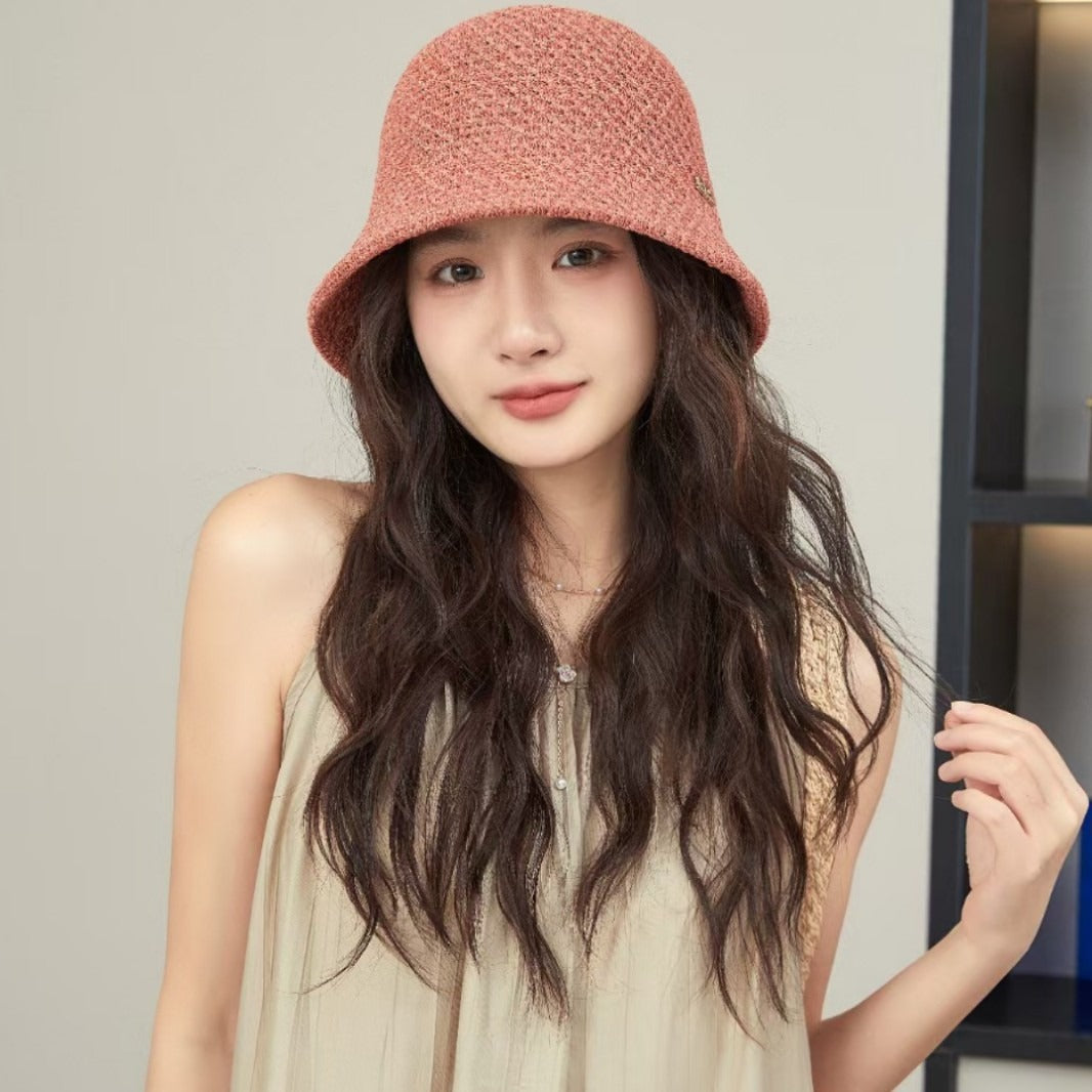 Knitted Solid Color Simple fisherman hat women