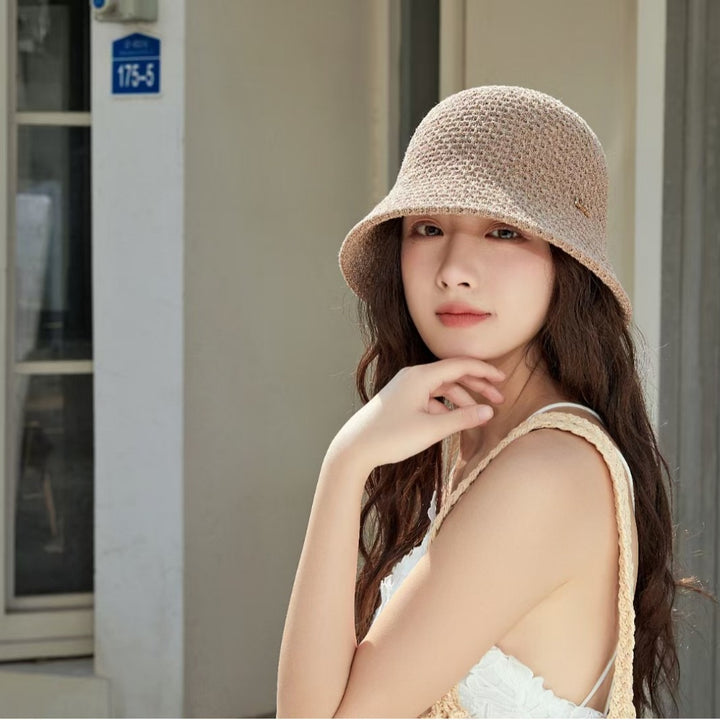 Knitted Solid Color Simple fisherman hat women