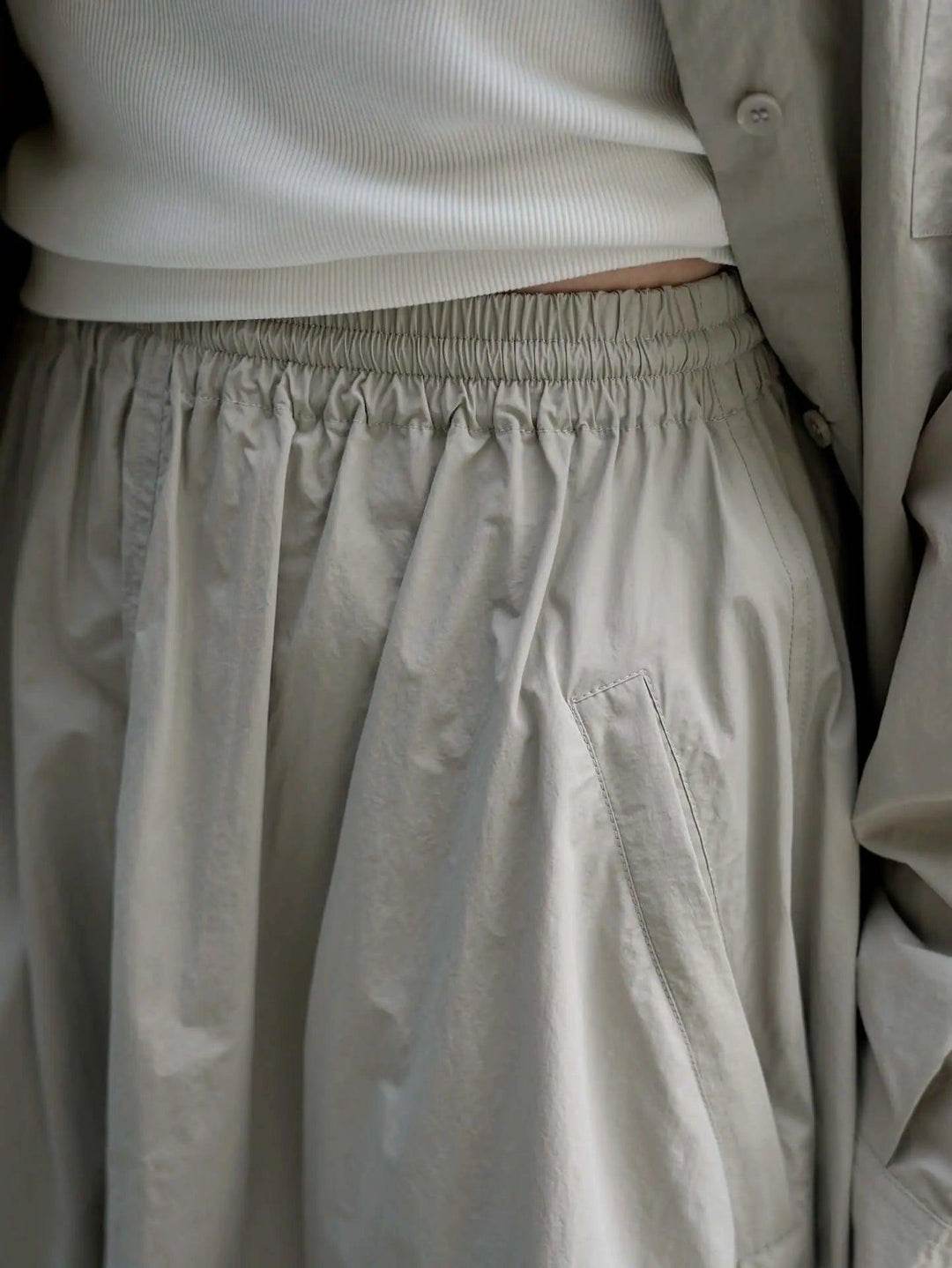 Khaki Maxi Skirt for Women: Summer High Waist Classic-Women's Skirts-Thebesttailor-Thebesttailor
