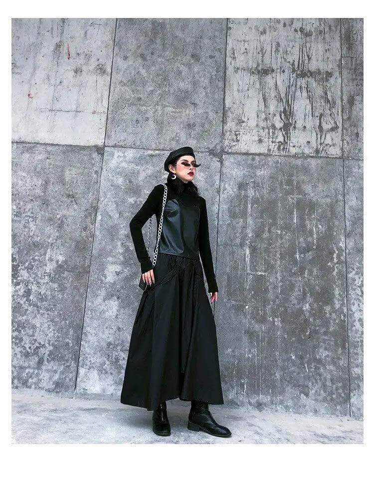 Gothic Black Maxi Dress