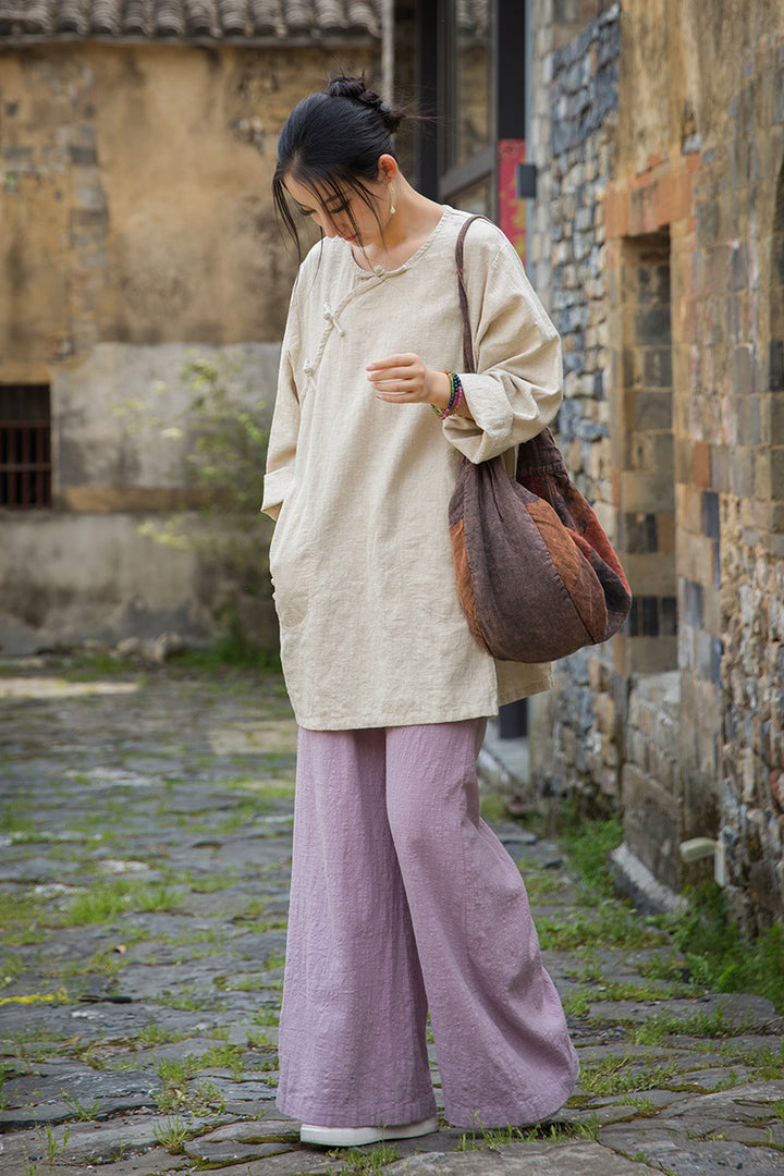 Best Linen Casual Blouses For Relaxed Weekends - Solid