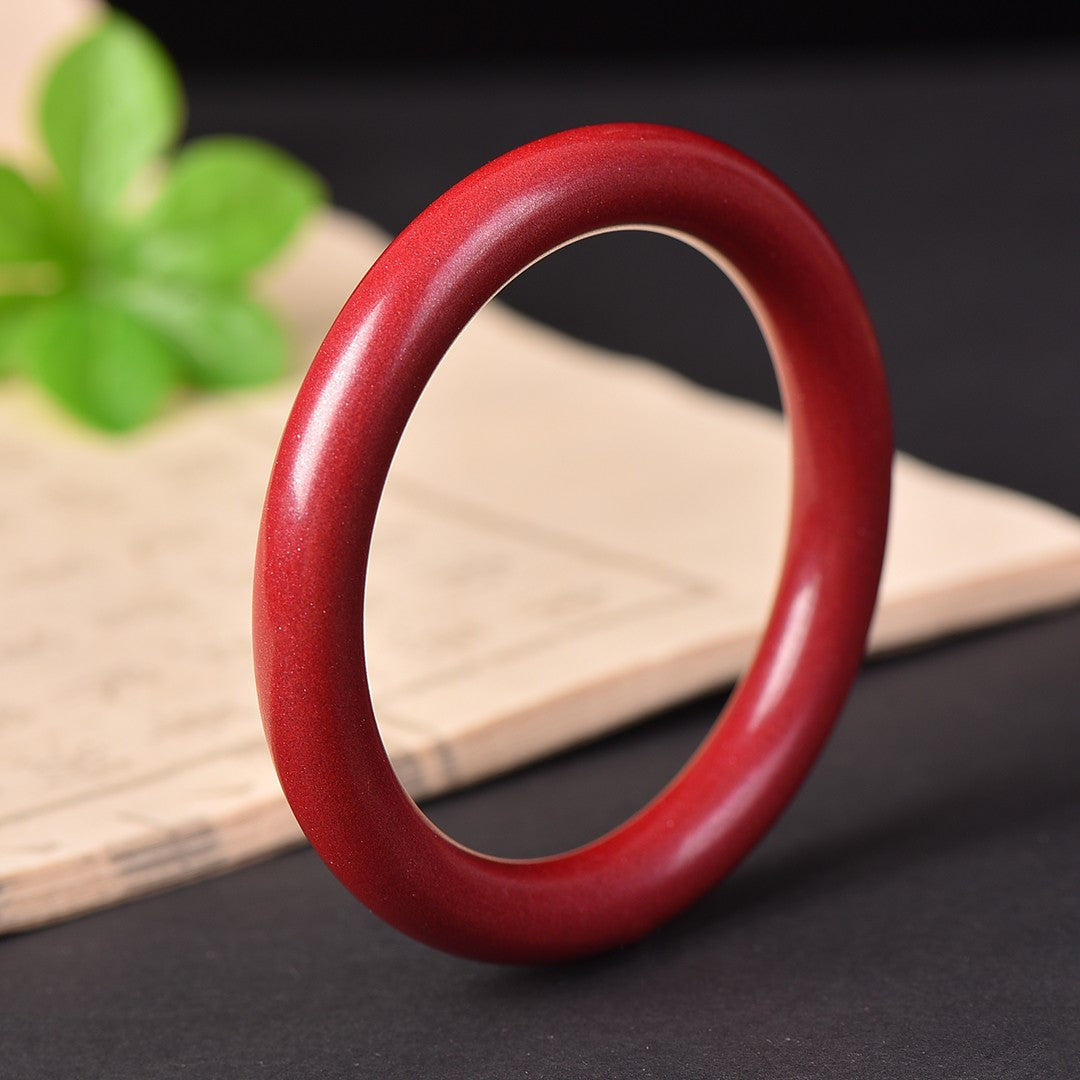 Lucky Cinnabar Bracelet for Women in Retro Chinese Style
