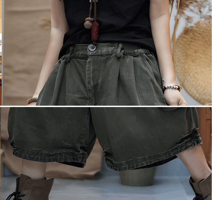 Stylish large pockets loose casual overalls retro Stir-Fried Color jeans, perfect for summer outings and relaxed vibes.