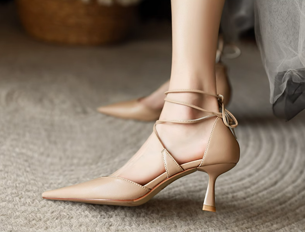 Women's Comfortable closed toe high heeled sandals