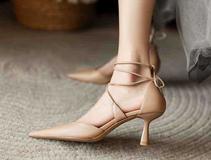 Women's Comfortable closed toe high heeled sandals