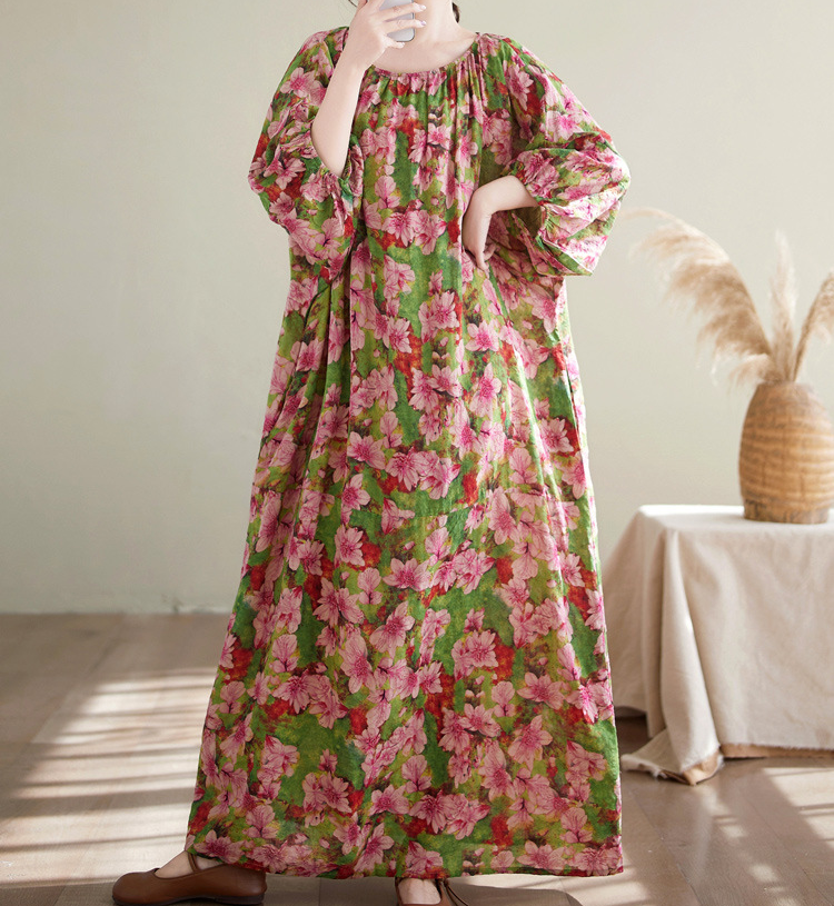 lantern sleeve dress long by Thebesttailor