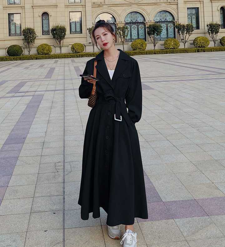 New Fall/Winter Waisted Fashionable Trench Coat
