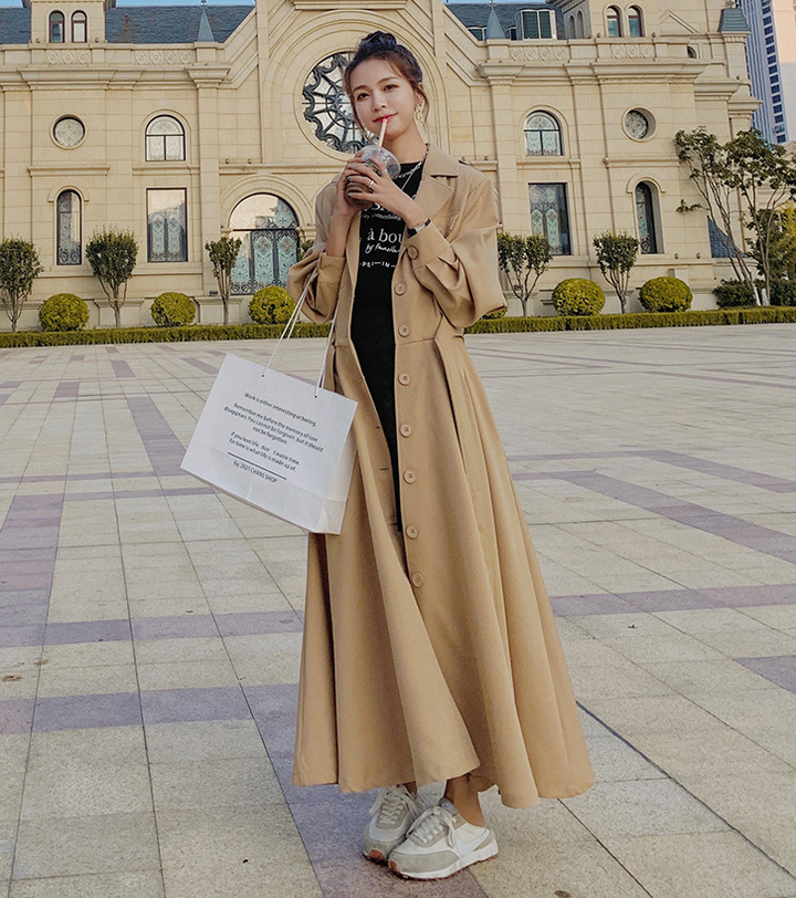 New Fall/Winter Waisted Fashionable Trench Coat