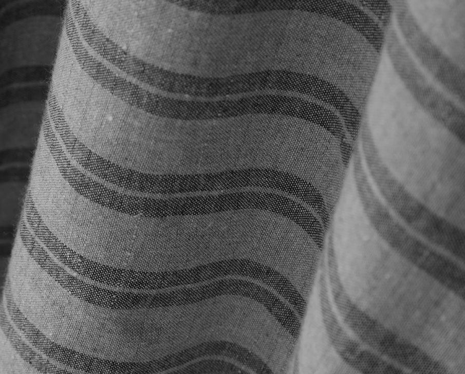 Summer Linen gray Oversized Striped Dress for Women