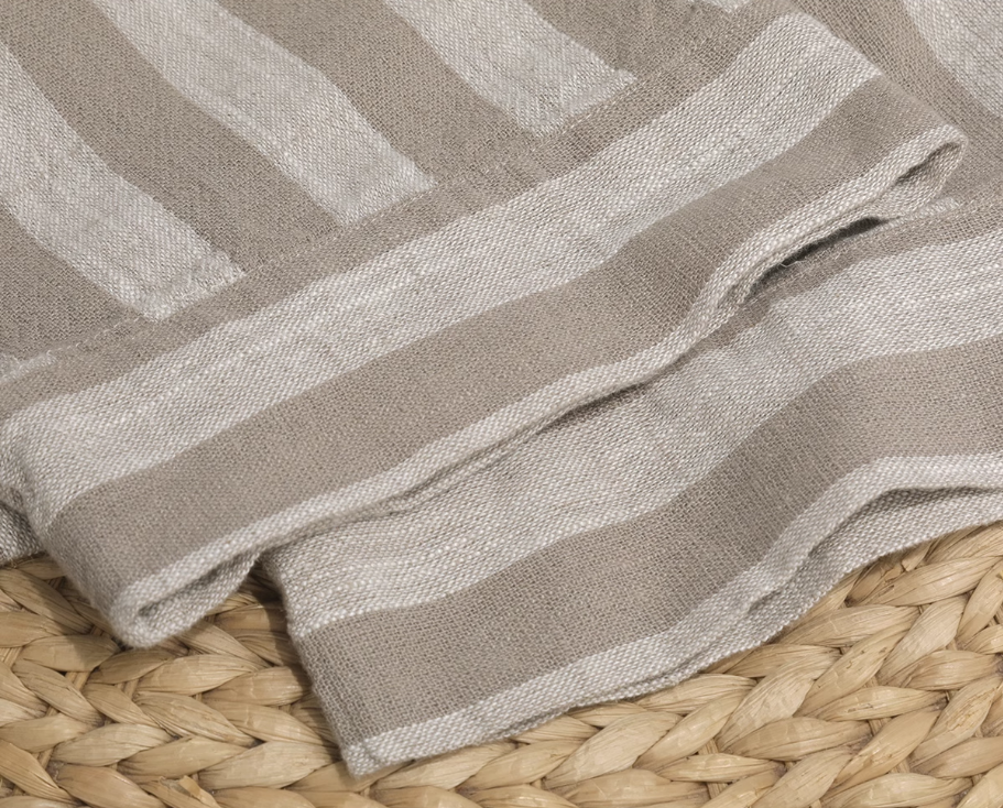 Summer Linen Oversized Striped Dress for Women