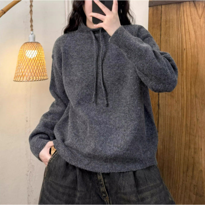 Women's Pullover Long-Sleeved Alpaca Sweater
