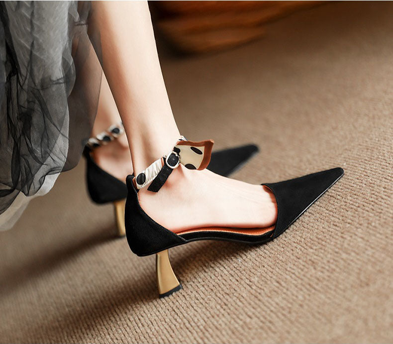 Women's Comfortable closed toe high heeled sandals