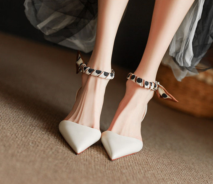 Women's Comfortable closed toe high heeled sandals
