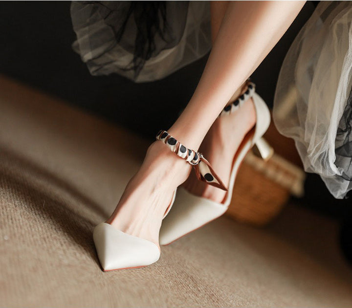 Women's Comfortable closed toe high heeled sandals
