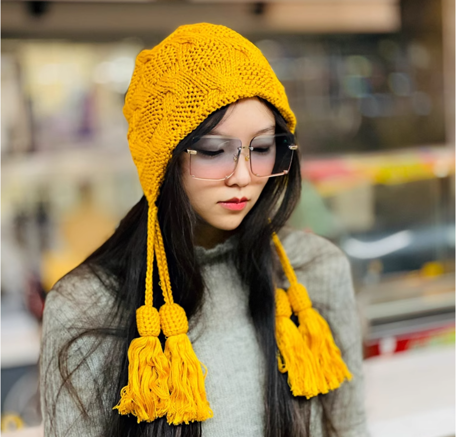 womens Winter knitted turban hat