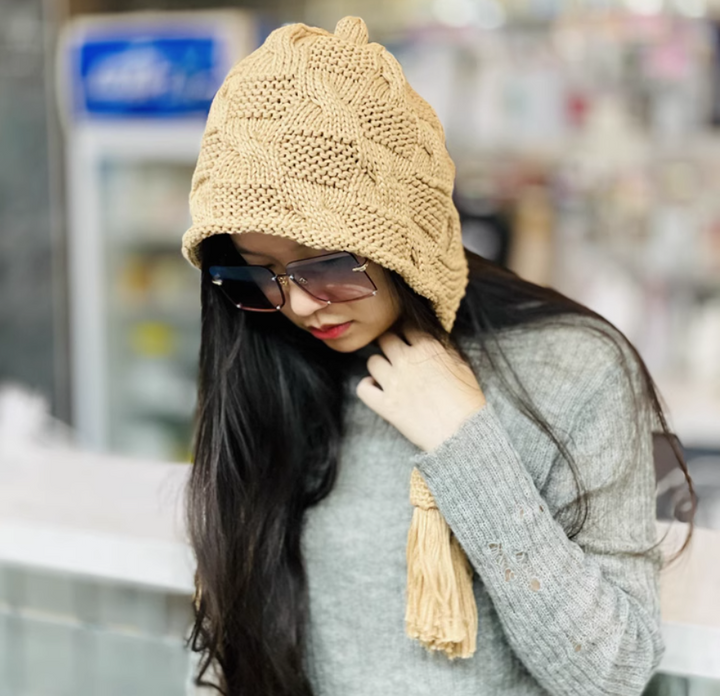 womens Winter knitted turban hat