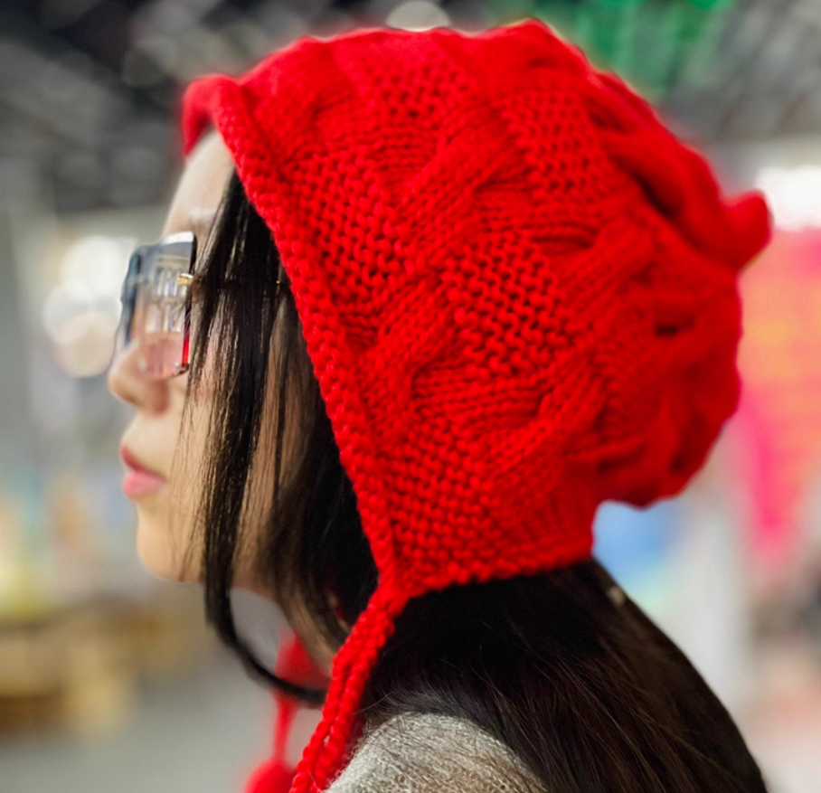 womens Winter knitted turban hat
