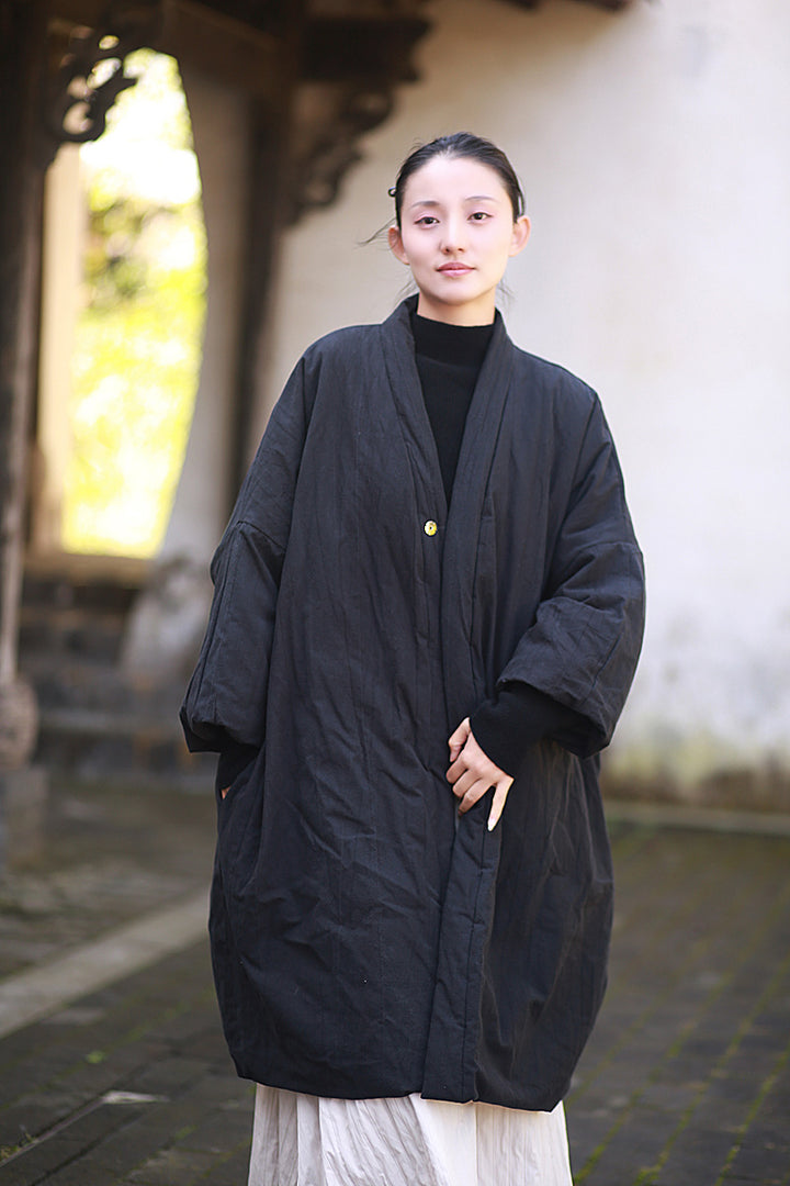 Women's linen-filled winter warm coat