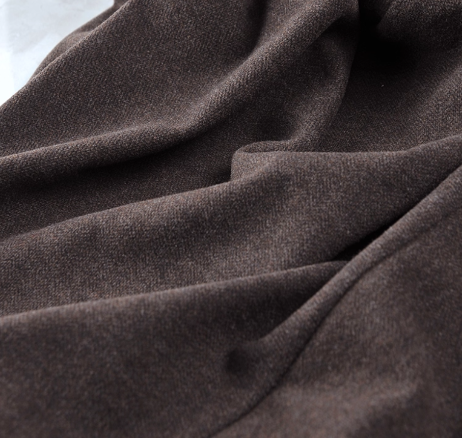 Women's winter plaid irregular wool coat