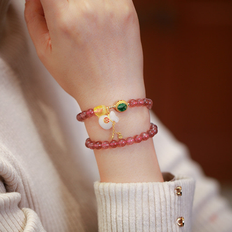 Strawberry Crystal Bracelet