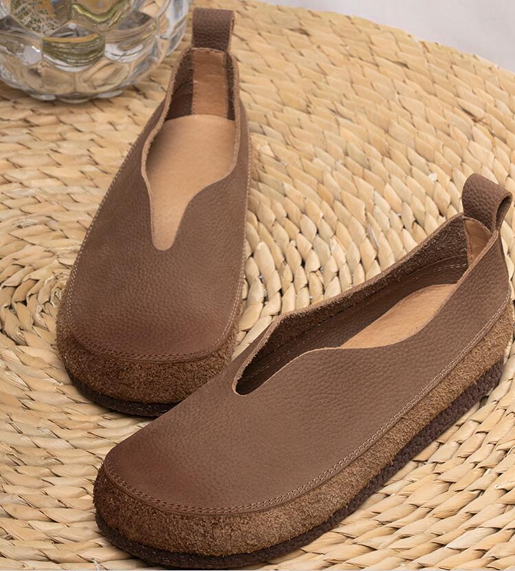 Women's Flat Shoes | Brown Flat Shoes | Thebesttailor