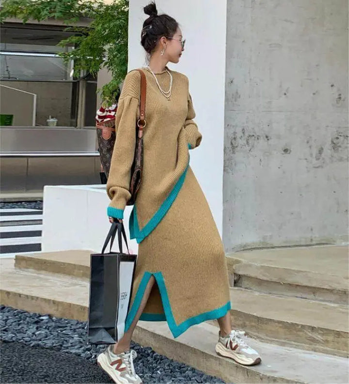 Autumn White Linen Vintage Long Sleeve Robe Woman Long Dress