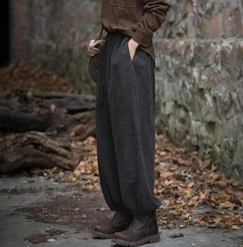 Vintage-inspired Linen Carrot Pants for Modern Women-Women's pants-Thebesttailor-Thebesttailor