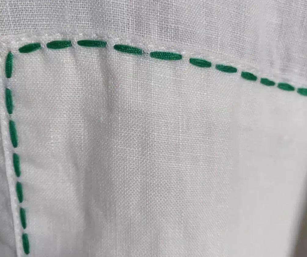 White Linen Pullover Dress with Long Sleeves Dress-Women's dress-Thebesttailor-Thebesttailor