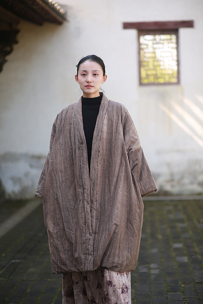 Women's linen-filled winter warm coat