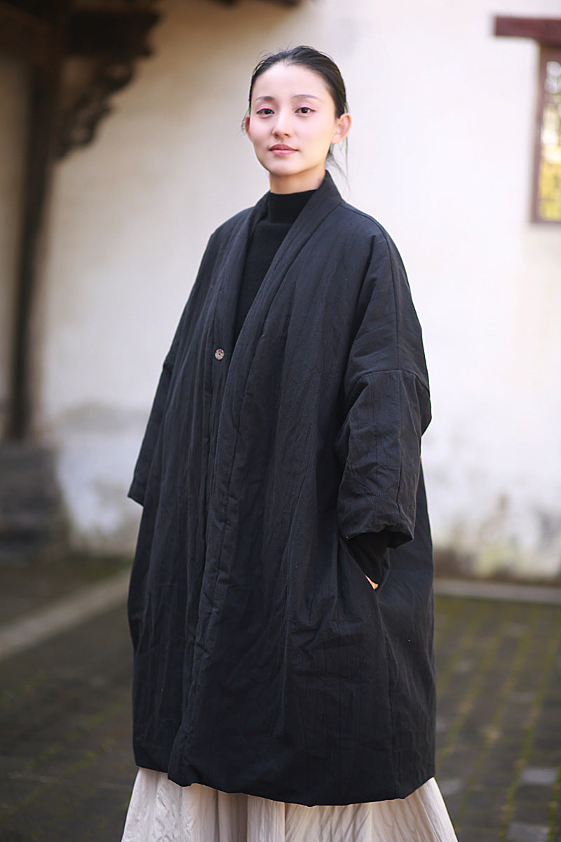Women's linen-filled winter warm coat