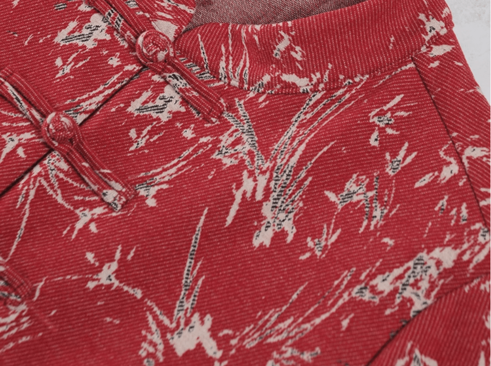 Autumn Cotton Blend Floral Top And Harem Pants Set