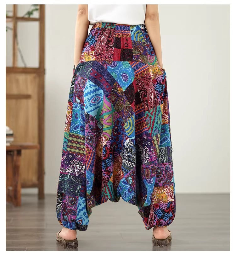 Bohemian Loose Fit Summer Harem Pants for Women - Comfy Yoga Trousers