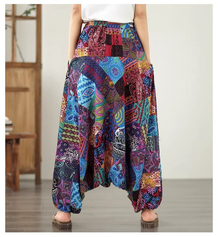 Bohemian Loose Fit Summer Harem Pants for Women - Comfy Yoga Trousers