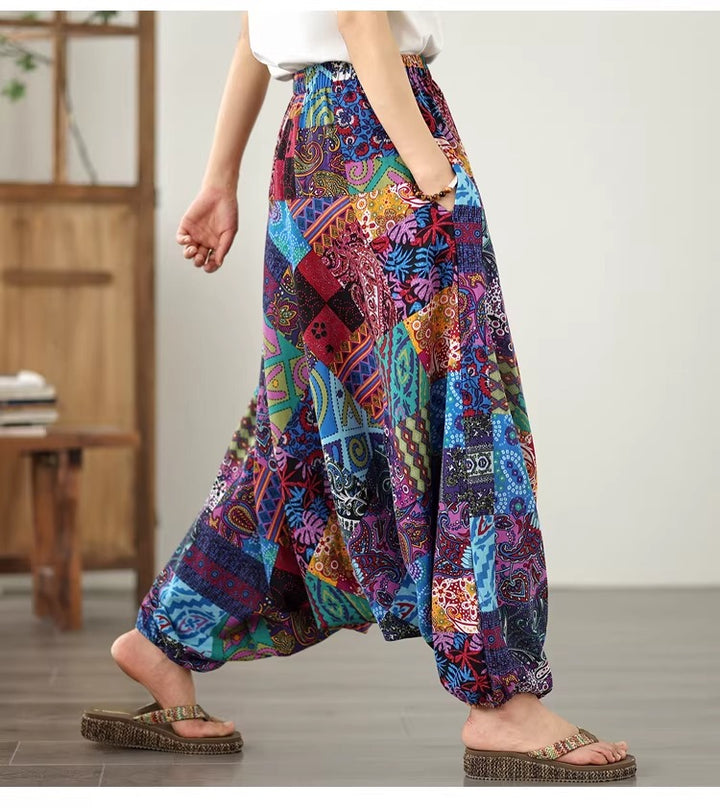 Bohemian Loose Fit Summer Harem Pants for Women - Comfy Yoga Trousers