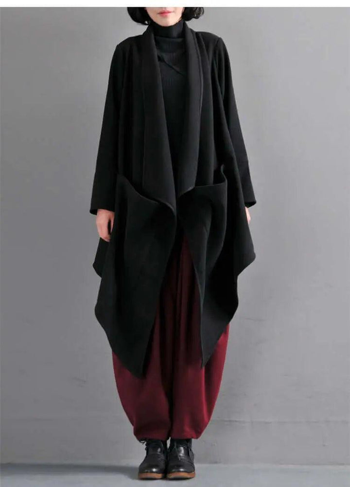 Winter Wool Asymmetrical Coat with Leisure Style-Women's coat-Thebesttailor-Thebesttailor