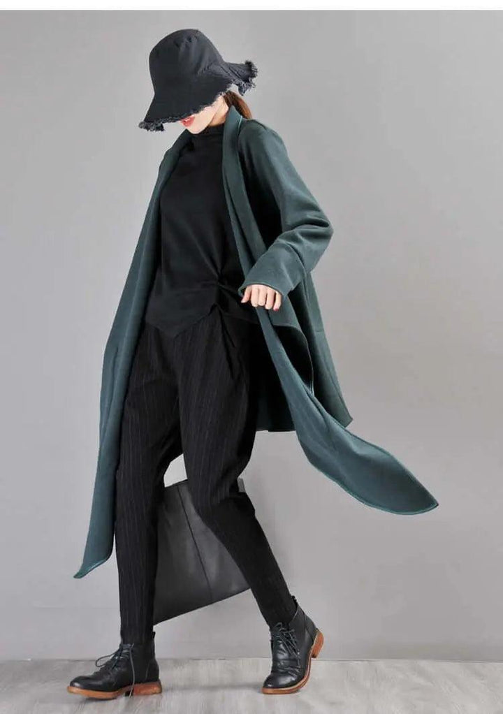 Winter Wool Asymmetrical Coat with Leisure Style-Women's coat-Thebesttailor-Thebesttailor